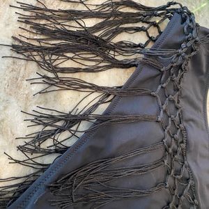 fabulous Black fringe bikini bottom